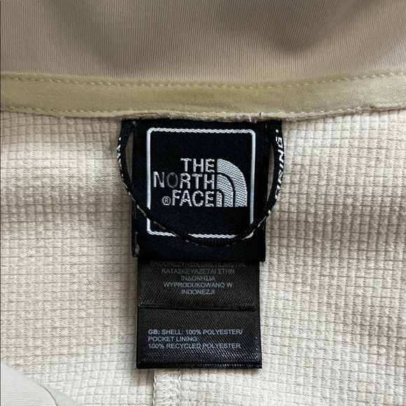 The North Face TNF Apex Women’s Large Cream Zip-Front Long Jacket with Waist Tie - Picture 10 of 16